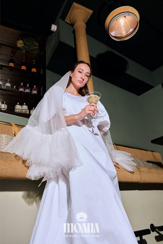 Voile de mariée court et déclaration