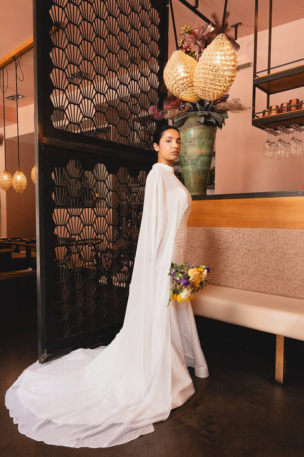 HOKELE Wedding Cape with Train