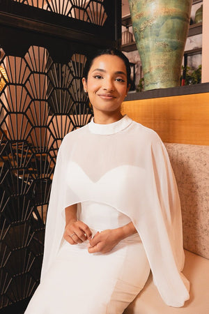 HOKELE Wedding Cape with Train